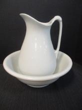 Vintage Alfred Meakin Royal Ironstone China Pitcher and Wash Basin