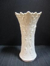 Lenox Ivory Porcelain Leaf Design Vase