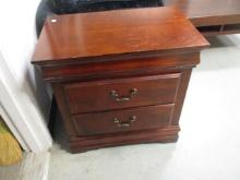 Cherry 2 Drawer Nightstand