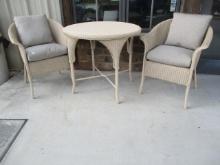 3 Piece Painted Woven Patio Set