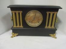 Restored Painted Black Mantle Clock