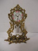 Miniature Ornate German Winding Case Clock