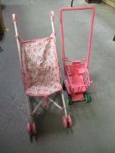 Kids Only Doll Stroller & Grocery Cart