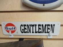 Gulf "Gentlemen" Restroom Sign