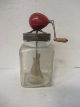 Vintage Glass Jug Blow Butter Churn