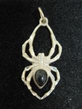 Sterling Silver and Black Onyx Scorpion Pendant