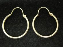14k Gold Wire Hoops
