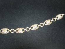 6 1/2" Vintage Gold Filled Panel Bracelet
