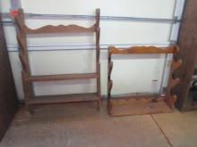 Two Wood Wall Mount Gun Racks