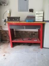 Craftsman Metal 2 Drawer Workbench and Contents