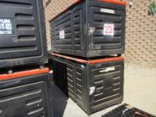 (2) 102"x45"x49" HD Plastic Rolling Containers,