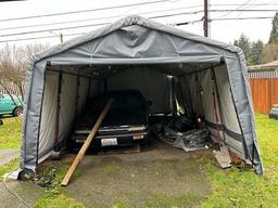 Large custom made heavy duty carport canopy - disassembled and ready for pickup - cost $3000 new