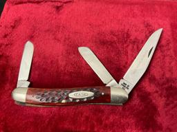 Vintage Rare Case XX Stainless USA 1965-69 Bone 6318 HP SSP Polished Stainless Stockman Knife