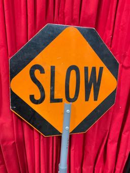 Stop and Slow sign w/ plastic mount - See pics