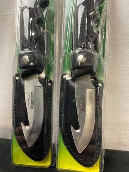 Pair of NIB Remington Knives, 2x Guthook Fixed Blade Knives, Model 18193