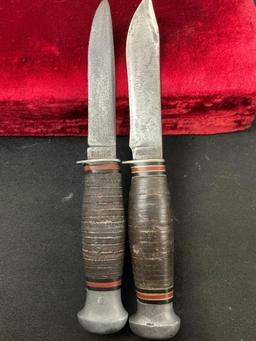Pair of Vintage Remington Fixed Blade Knives, 1x RH-251 & 1x made by Pal, unnumbered
