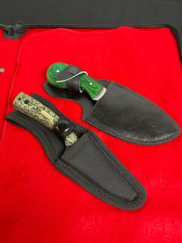 Schrade Old Timer Pro Hunter Knife 3" Blade & Pakistani Stainless Steel Hunting Knife 4" Blade