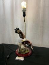 Composite American Bald Eagle fighting a King Cobra Table Lamp