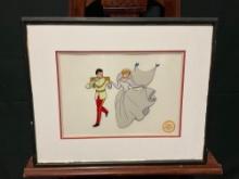Framed Limited Edition Serigraph Cel from Original Disneys Cinderella, Ball Dancing Scene