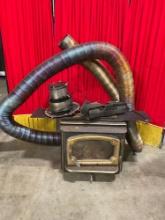 Vintage Lopi Energy Systems Wood Burning Stove w/ Heating Tube & other attachments