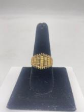 Imperial Gold 14k yellow gold mens sz. 9 mesh signet style ring - 4.59 grams