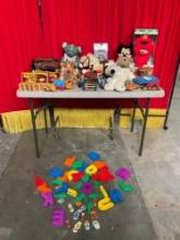 Approx. 70+ pcs Vintage Children's Toys Assortment. Tyco Tickle Me Elmo, NIB, Not Working. See pi...
