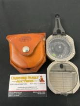 Brunton Conventional Pocket Transit compass, silver powder coated cast aluminum