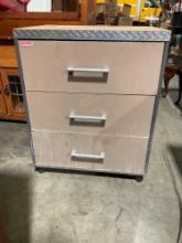 Coleman Tool chest w/ wood top & 3 drawers - Fair to good condition - See pics