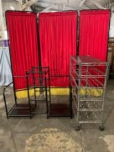 2 pcs Metal Storage Shelving Units. Steel Industrial 6-Tier Rolling Wine Bottle Shelf. See pics.