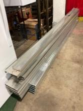 17 pcs ClarkDietrich Steel Drywall Framing System Studs w/ ProTrak 400PDT125-19. See pics.