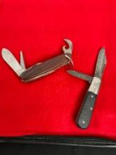 2x Imperial MultiBladed Stainless Steel Folding Blade Pocket Knives - See pics