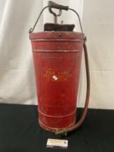 Antique Geo. W. Diener MFG Co. Fire Extinguisher, Red 4 gallon Water Pump type Tank