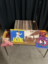 Collection of 80+ Vintage Rock, Jazz, Pop, & Funk Records incl. Elvis, Jackson 5, Dolly Parton &