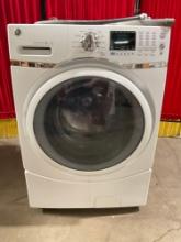 GE Front Load Washer Model GFW450SSM1WW w/ 4.5 cu. ft. Capacity. Tested, Works. See pics.