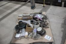 Pallet w/(3) New Hyd Cylinders, Used Flange Bearings, & (2) Air Bags