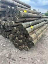 (2) Bundles of 50 - 7in x 8ft Treated Fence Posts