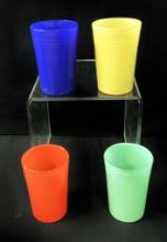 4 Vintage Fiestaware Juice Glasses - 3½"