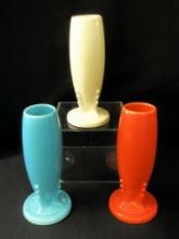 3 Vintage Fiestaware Vases - 6¼"