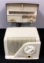 Silvertone 1949 Radio - 8½"x6"x6", Working;     Blonder-Tongue 1960 Fm Radi