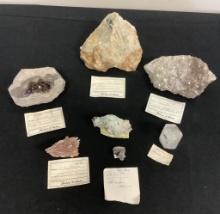 Estate Lot - Rock Collection Including Mica, Tourmaline, Calcite, Fluorite,