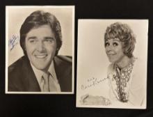 2 Hand Signed Photos - Carol Burnett & Chuck Woolery
