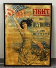 Howard Chandler Christy Lithograph - Fight Or Buy War Bonds, 1917, Poster I