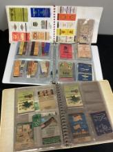 3 Binders Of Old Matchbook Covers