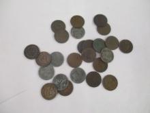 US Cents; Indian Head 1884, 1888, 1893, 1899, 1890, 1900, 1897, 1901, 1902 (3), 1903 (3), 1904, 1907