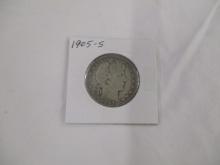 US Barber Half Dollar 1905-S