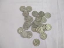 US Silver Quarters 1964 25 coins