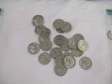 US Silver Quarters1950's 25 coins