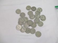 US Silver Quarters 1960's 25 coins