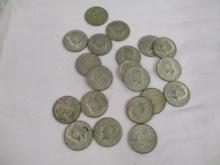 US Silver Kennedy Half Dollars 1965, 1969, 40% Sivlver 20 coins