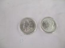Us Silver Morgan Dollars 1888-O, 1890 UNC 2 coins